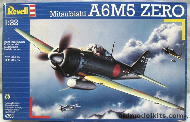 Revell 1/32 Mitsubishi A6M5 Zero Model 52 - Lt. T Iwamoto 253 Kokutai / 1/C Takeo Tanimizu 303 Hikotai 203 Kokutai Kagoshima Japan June 1945, 4755 plastic model kit